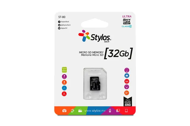 Memoria Micro SD 32GB Stylos STMSDS3B — vista 3