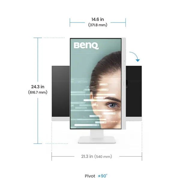 Monitores BENQ GW2486TC — vista 3