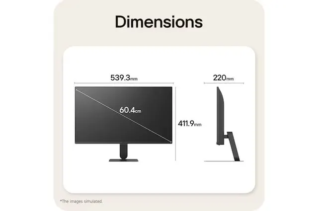 Monitor LG 24U511SB-B.AWM — vista 3