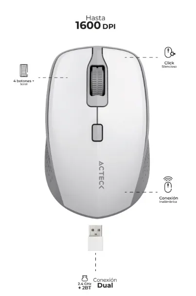Mouse ACTECK TRIP MI670 — vista 2