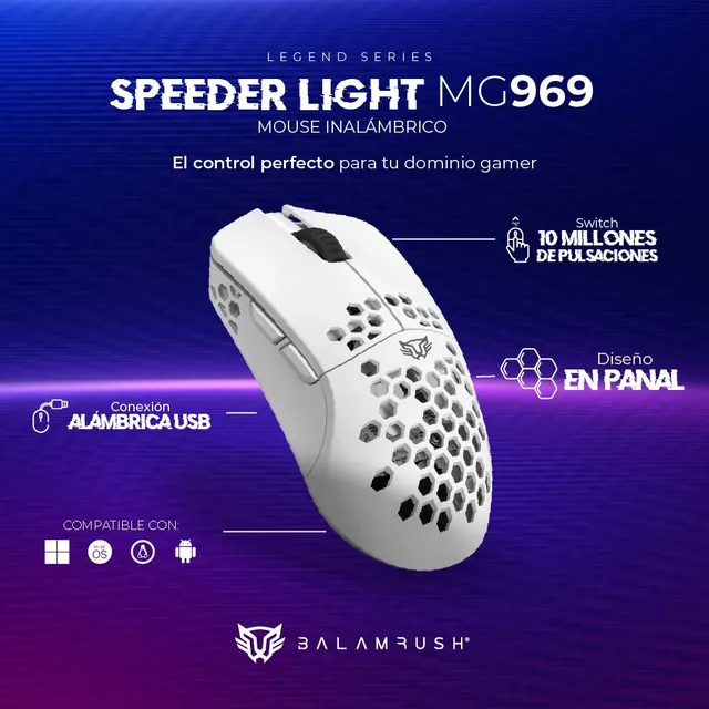 Mouse Gamer Balam Rush MG969 — vista 2