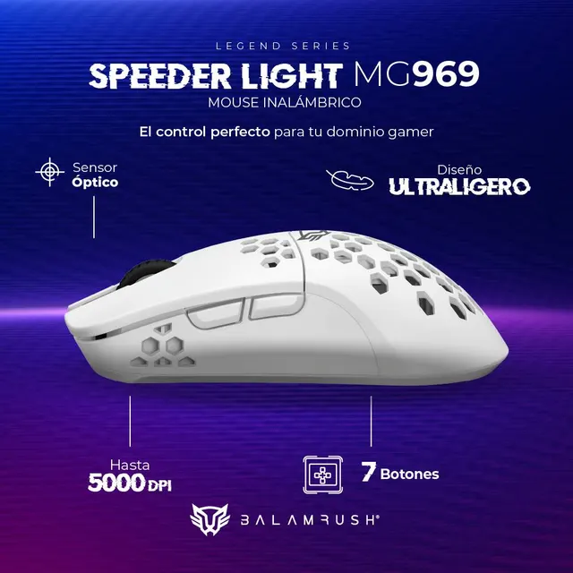 Mouse Gamer Balam Rush MG969 — vista 3