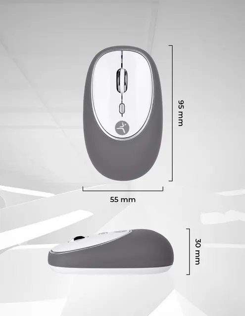 Mouse TECHZONE Jelly-Mate Grey — vista 8