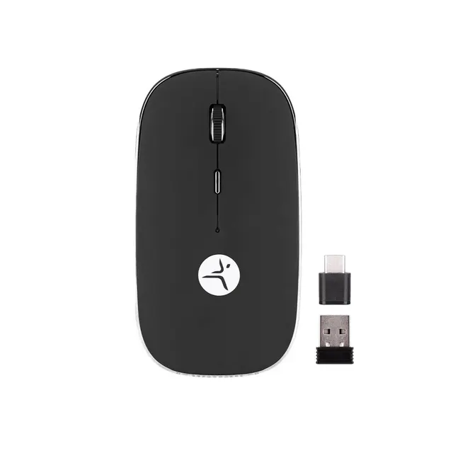 Mouse TECHZONE SLIVEBLACK — vista 3