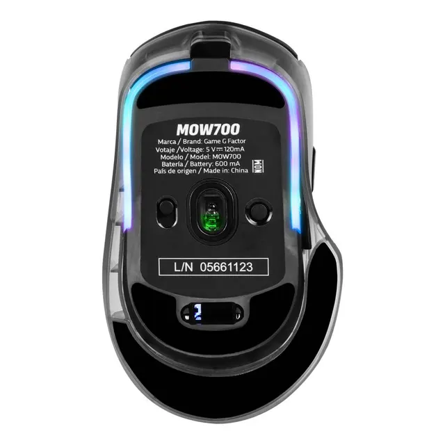 Mouse Gaming GAME FACTOR MOW700-BK — vista 2