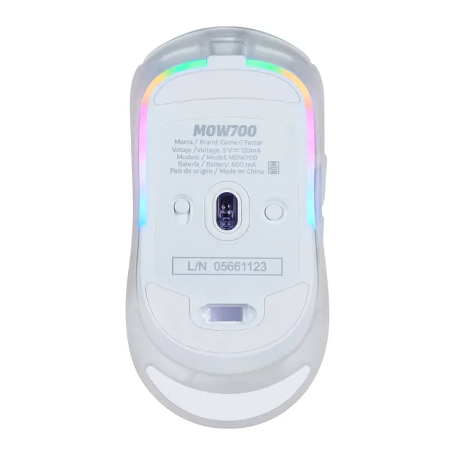 Mouse Gaming GAME FACTOR MOW700-WH — vista 2