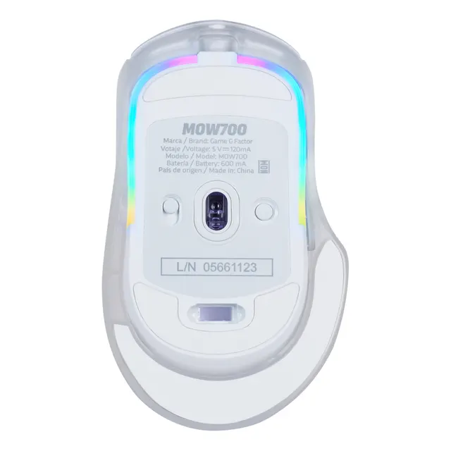 Mouse Gaming GAME FACTOR MOW700-WH — vista 4