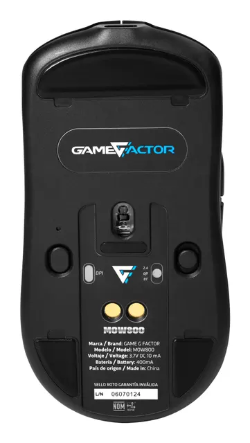 Mouse Gaming GAME FACTOR MOW800-BK — vista 3