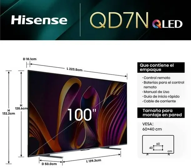 Televisiones Hisense 100QD7N — vista 2
