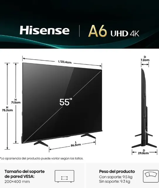 Televisiones Hisense 55A65NV — vista 5