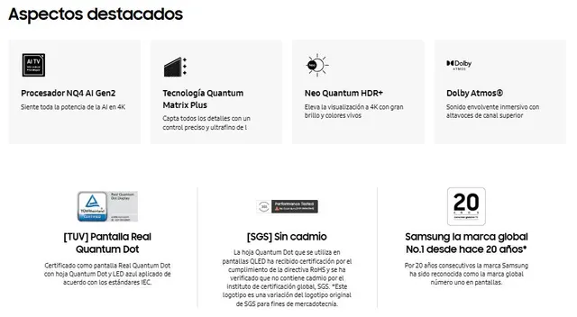 Televisiones SAMSUNG QN55QN85FAFXZX — vista 3