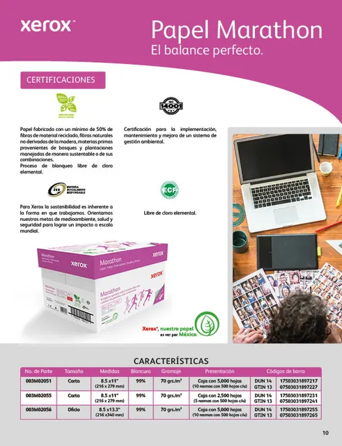 Papel Bond Marathon Carta XEROX Marathon — vista 4