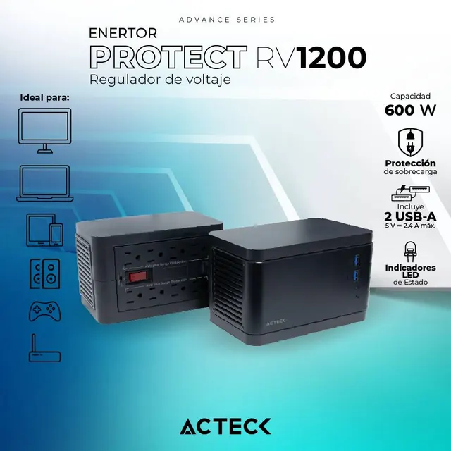 Regulador ACTECK RV1200 — vista 2