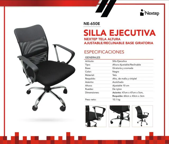 Silla ejecutiva Nextep NE-650E — vista 3