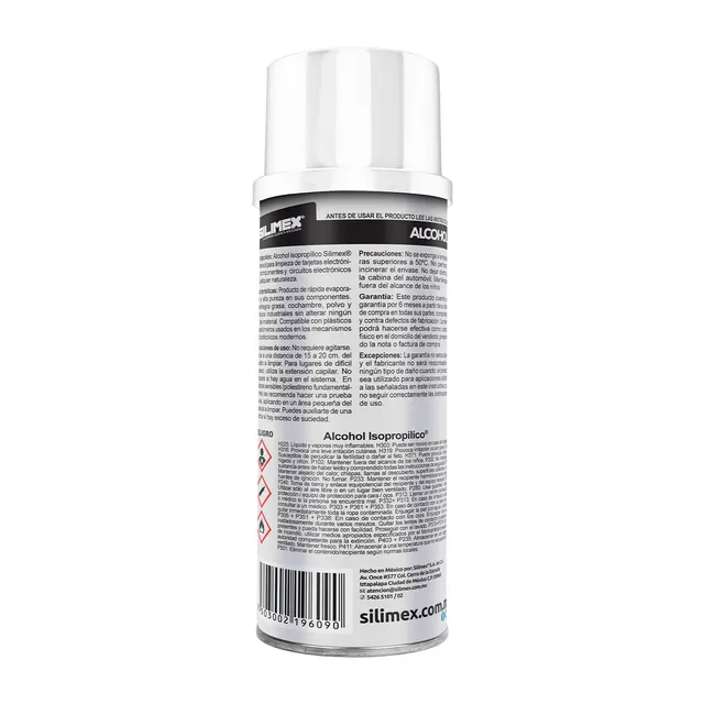 Alcohol Isopropílico SILIMEX Aerosol 250 ml = 280 gr — vista 3