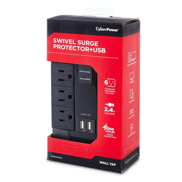 Supresor de Picos de Pared  CyberPower P600WSURC1 — vista 7