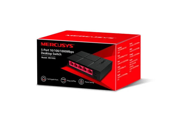 Mini Switch MERCUSYS MS105G — vista 9
