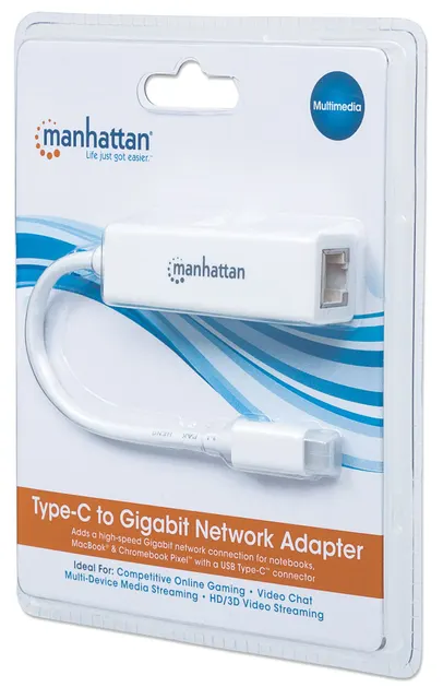 Adaptador USB Tipo C a Red MANHATTAN 507585 — vista 3