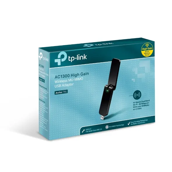 Adaptador USB  3.2 Dual Band  TP-LINK Archer T4U — vista 3