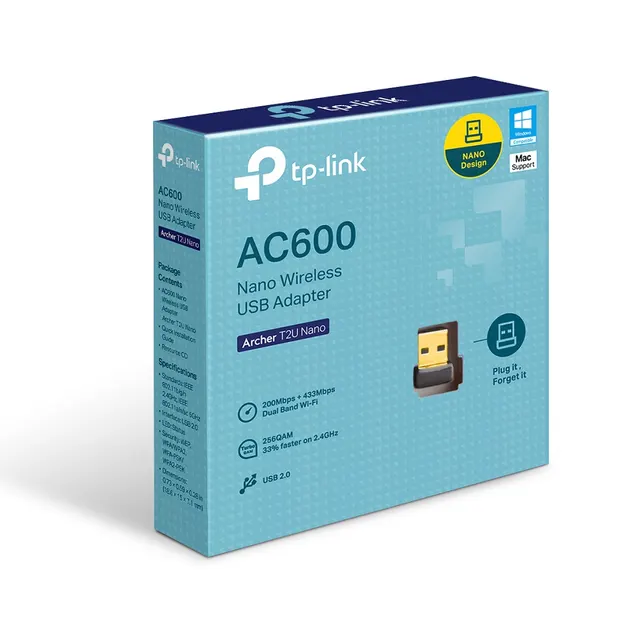 Adaptador USB Dual Band TP-LINK Archer T2U Nano — vista 3