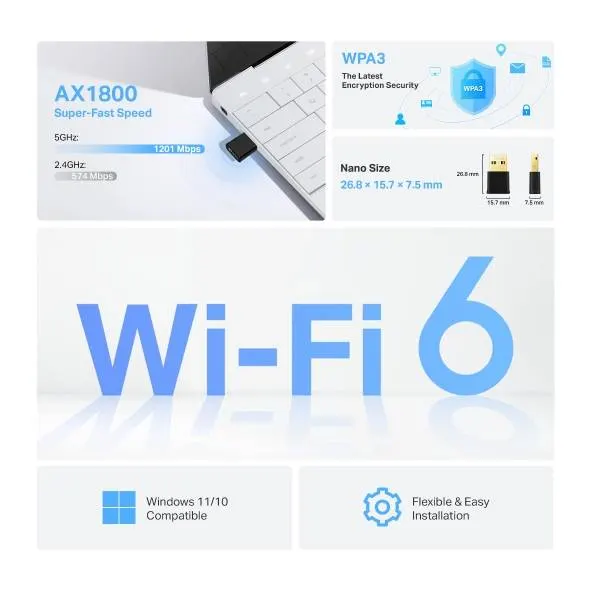 Adaptador USB TP-LINK Archer TX20U Nano — vista 2