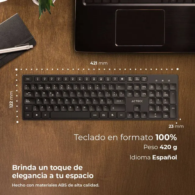 Teclados ACTECK VANTAGE AERO TI555 — vista 4