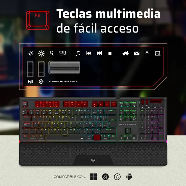 Teclados Gaming Balam Rush GK9791 — vista 4