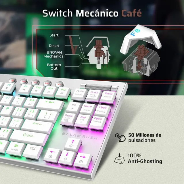 Teclados Gaming Balam Rush GK959 — vista 4