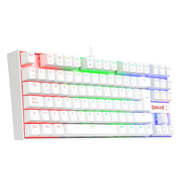 Teclado Mecánico Redragon Kumara White RGB — vista 2