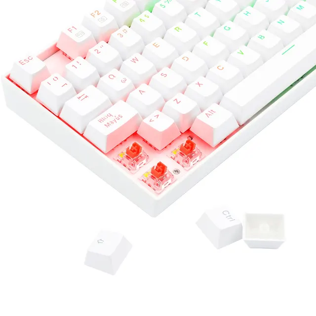 Teclado Mecánico Redragon Kumara White RGB — vista 4
