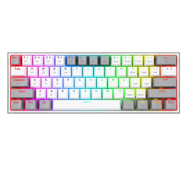 Teclado Mecánico Redragon Fizz Pro White/Gray — vista 2