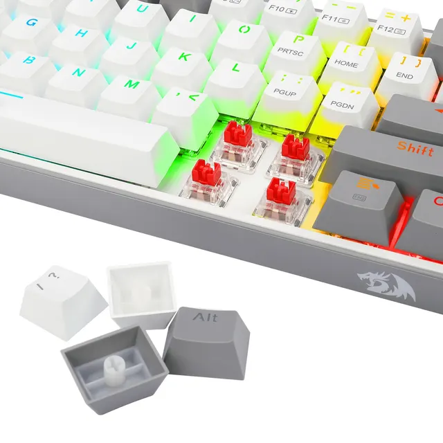 Teclado Mecánico Redragon Fizz Pro White/Gray — vista 4