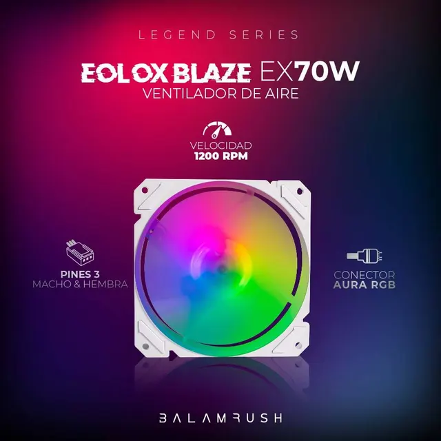 Ventilador Balam Rush EX70W — vista 3