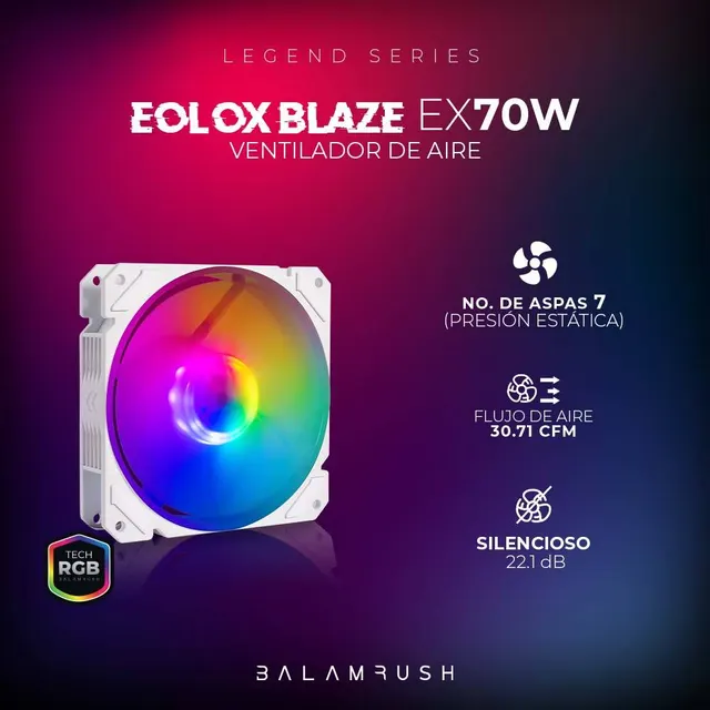 Ventilador Balam Rush EX70W — vista 4